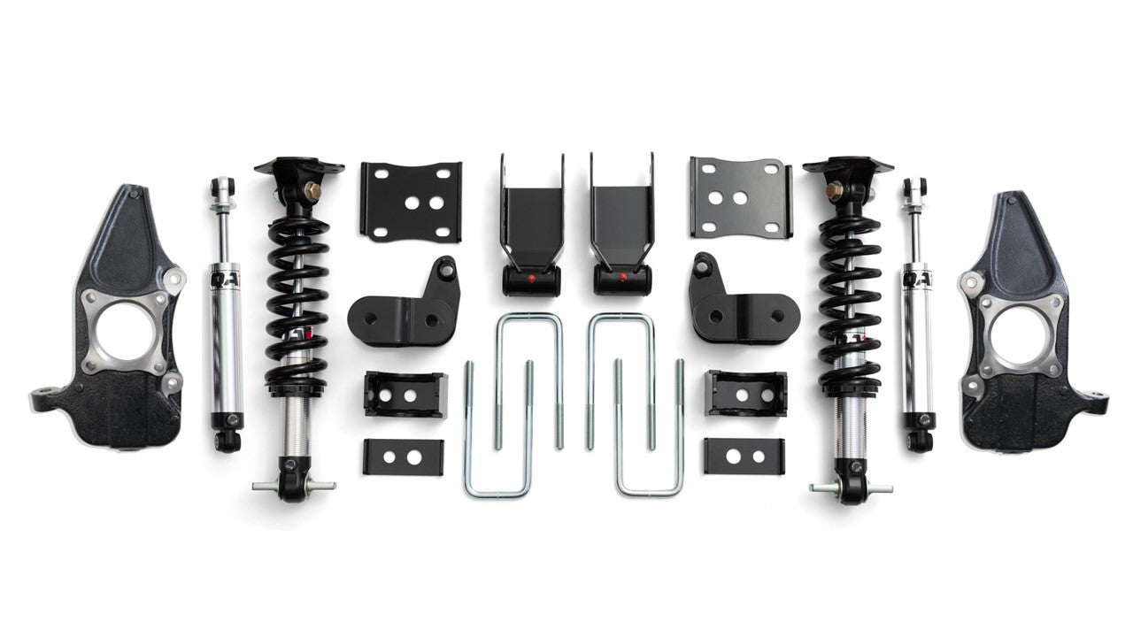 QA1 - 3/5 Lowering Kit with Spindles Single/Double Adjustable - 2015-2020 F-150