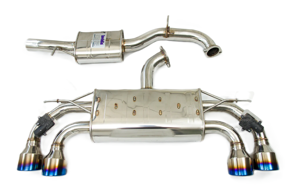 Invidia - Q300 Series Cat-Back Stainless Exhaust System - Rolled Titanium Tips