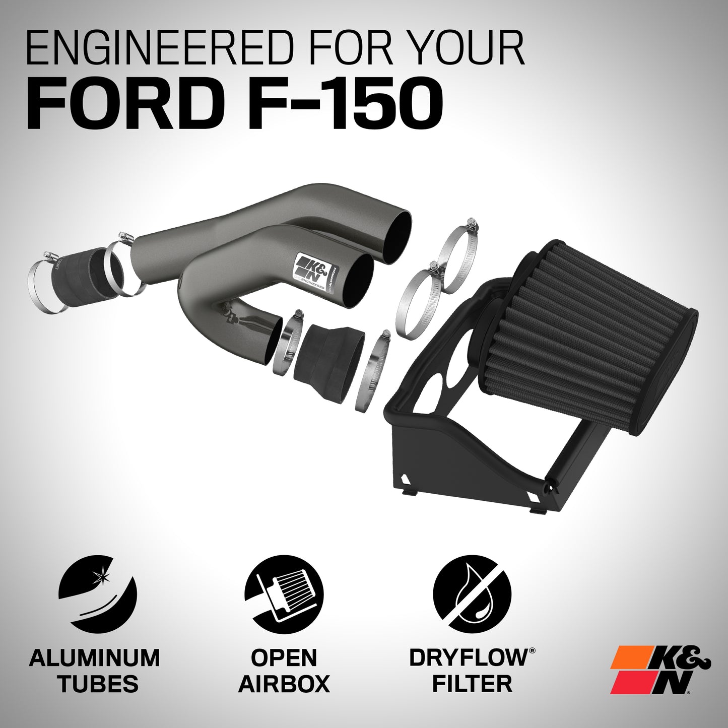 K&N 30-2617KC - DRYFLOW Cold Air Intake System