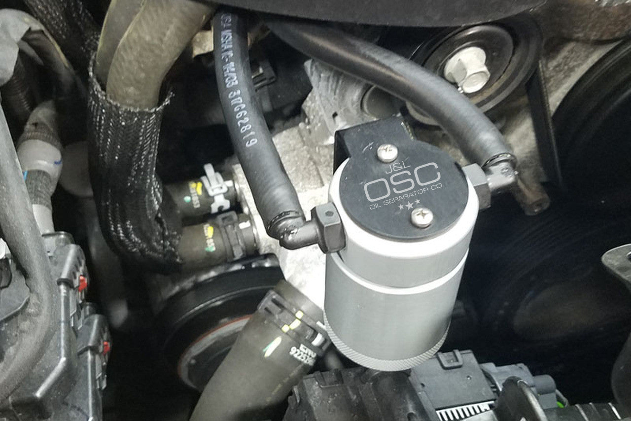J&L - Oil Separator 3.0 Passenger Side - 2014-2015 Chevrolet SS Sedan with aftermarket intake; 2016-2017 Chevrolet SS sedan