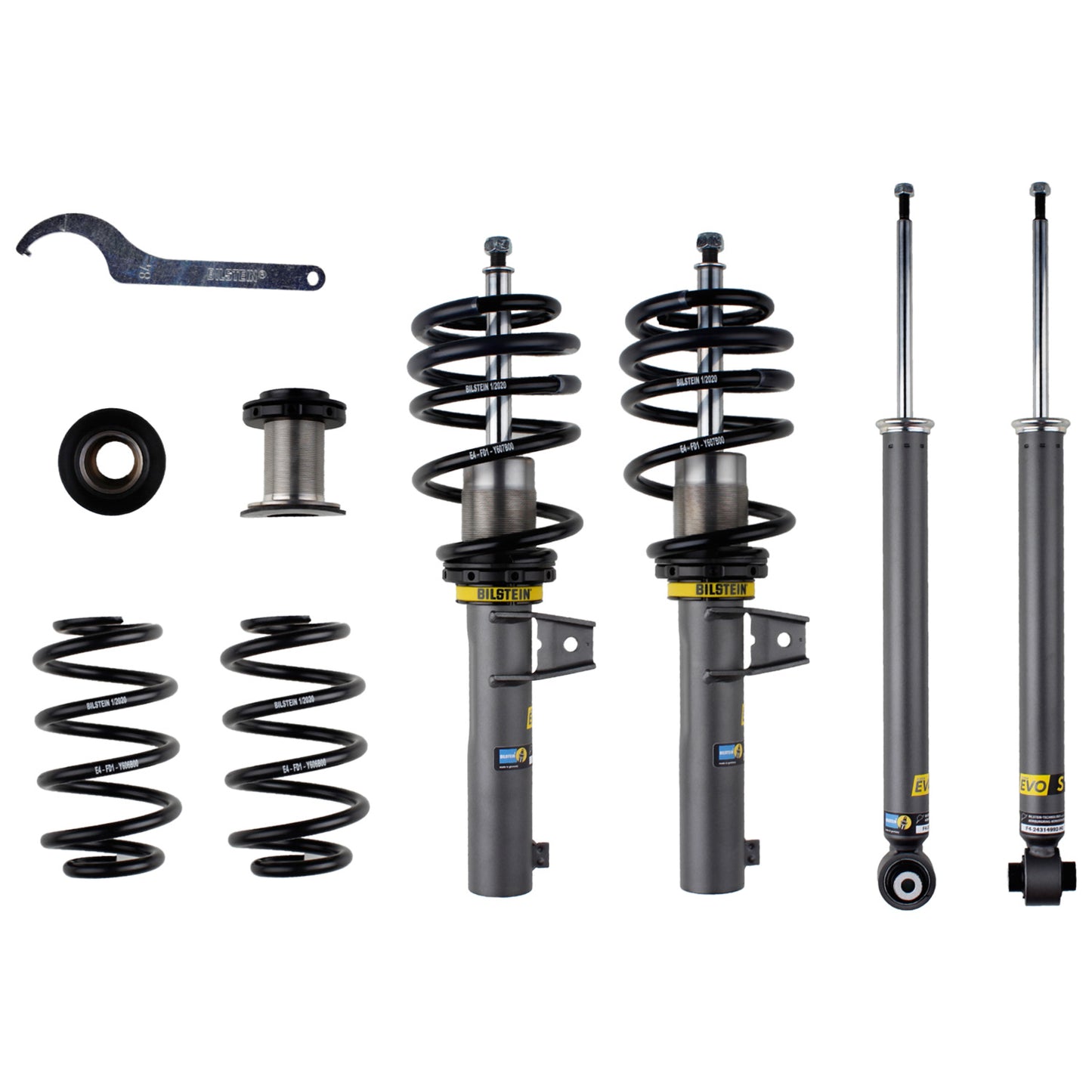 Bilstein - EVO S Suspension Kit - 2015-2020 Audi A3/S3/RS3; 2015-2021 VW Arteon/Golf Alltrack/GTI/R