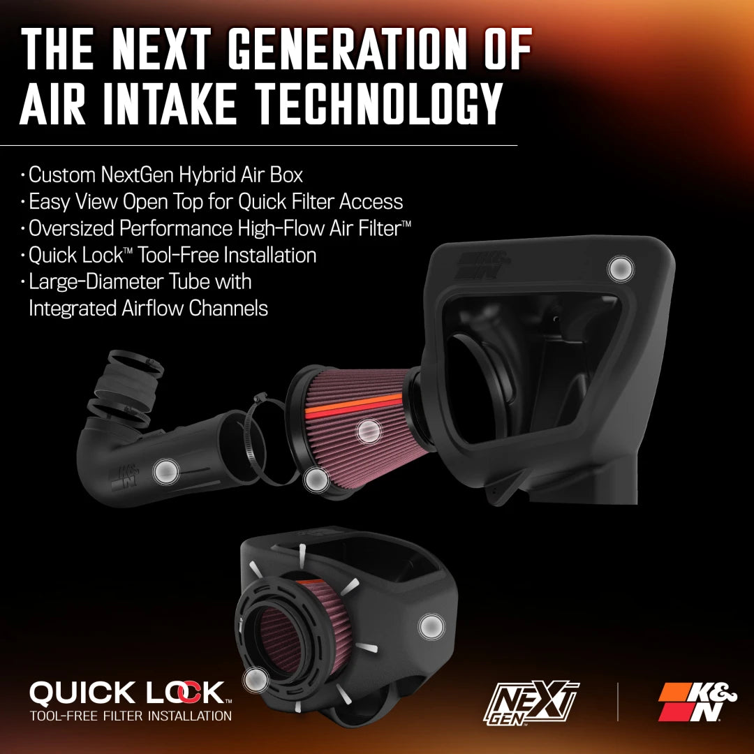 K&N 50-3092 - NextGen Performance Air Intakes - 2016-2024 Chevrolet Camaro SS V8 6.2L