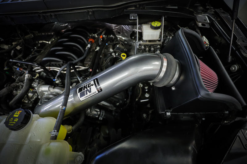K&N 77-2616KC - 77 Series High-Flow Performance Cold Air Intake Kit - 2021-2025 Ford F-150 5.0L V8