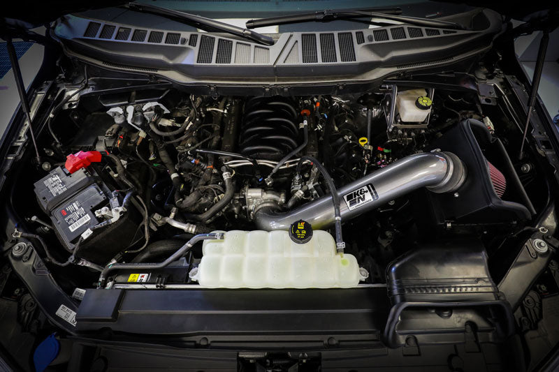 K&N 77-2616KC - 77 Series High-Flow Performance Cold Air Intake Kit - 2021-2025 Ford F-150 5.0L V8