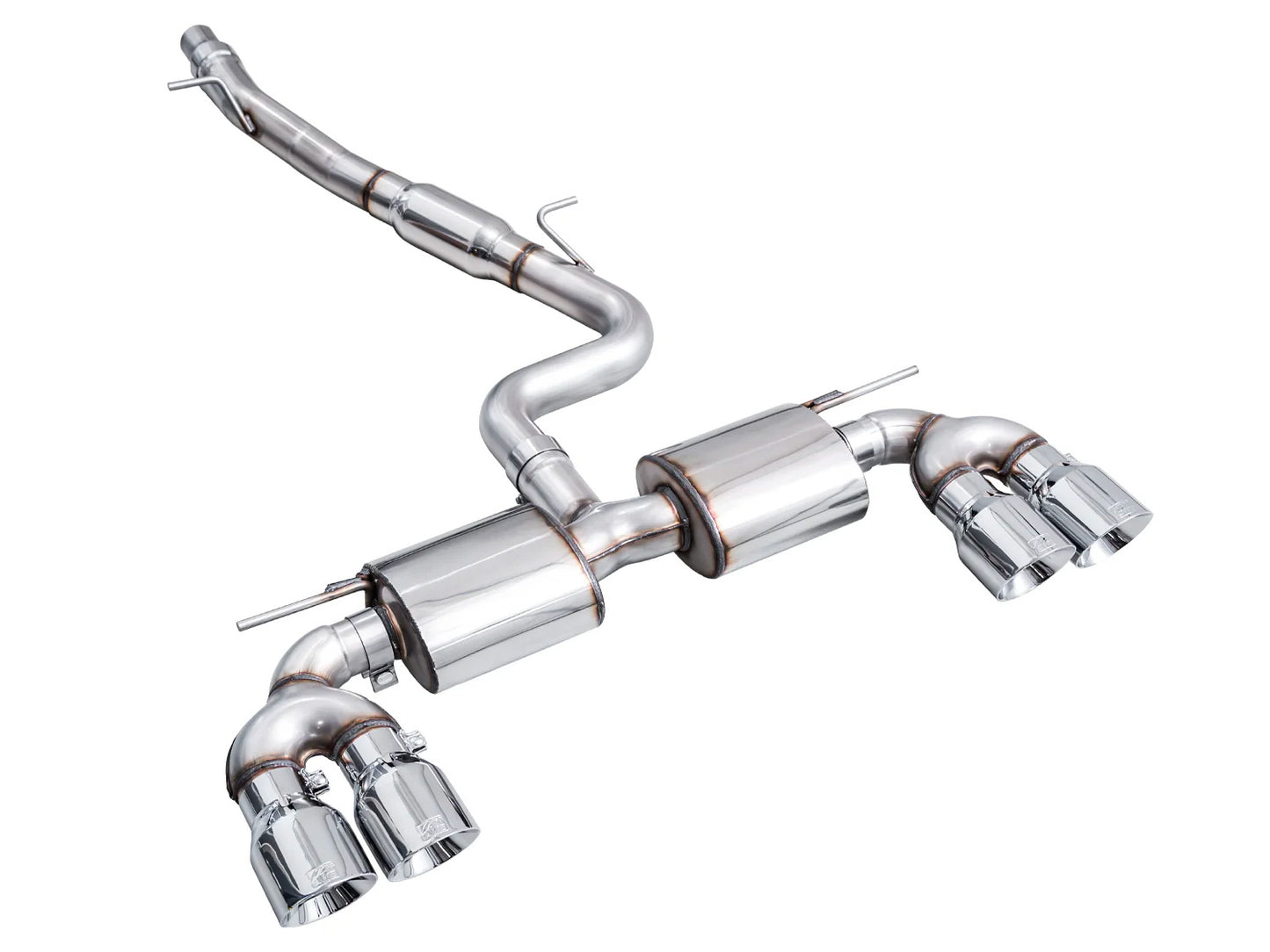AWE - Touring Edition Cat-Back Exhaust System - Chrome Silver Tips