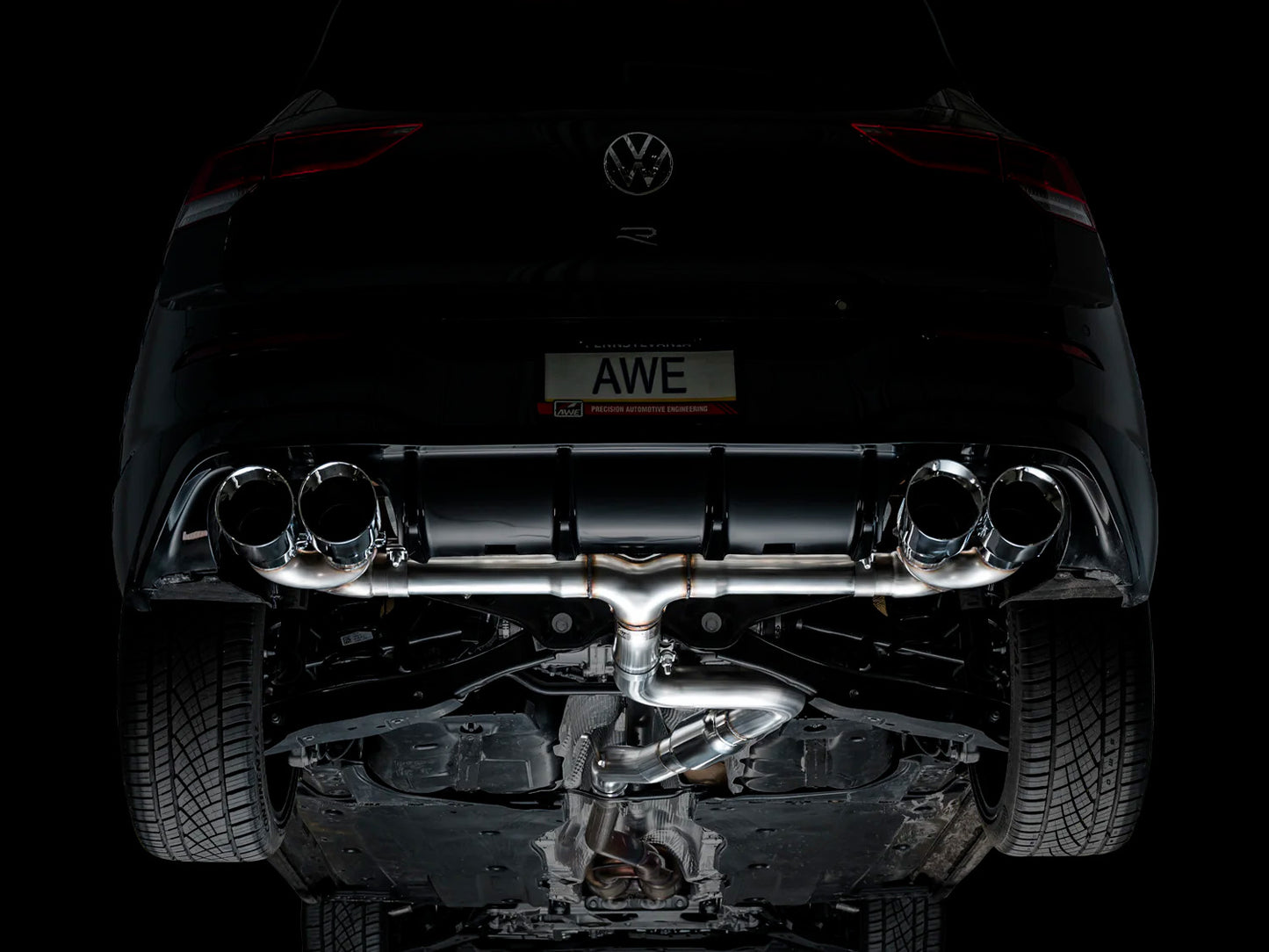 AWE - Track Edition Cat-Back Exhaust System - Chrome Silver Tips