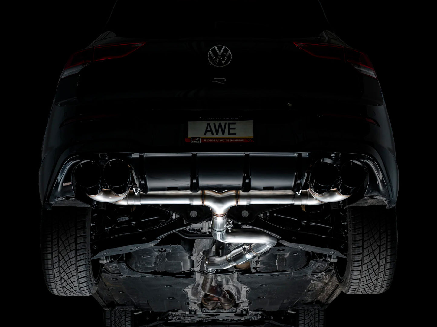 AWE - Track Edition Cat-Back Exhaust System - Diamond Black Tips