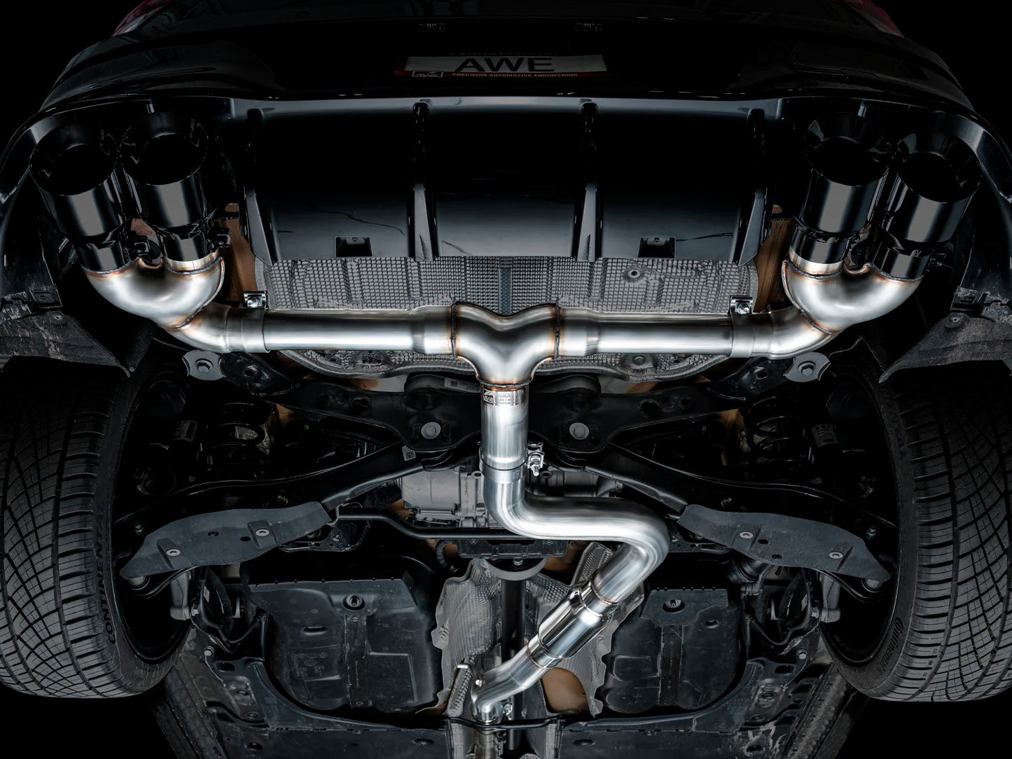 AWE - Track Edition Cat-Back Exhaust System - Diamond Black Tips