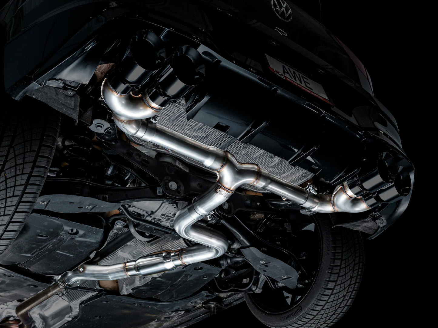 AWE - Track Edition Cat-Back Exhaust System - Diamond Black Tips