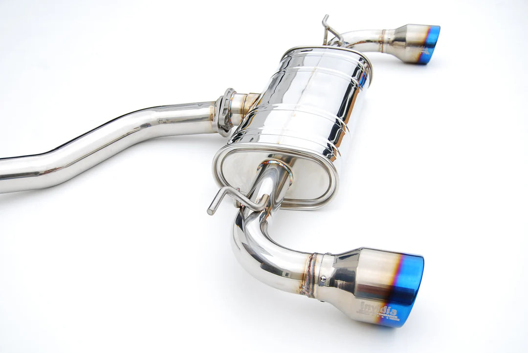 Invidia - Q300 Series Cat-Back Exhaust System - Rolled Titanium Tips