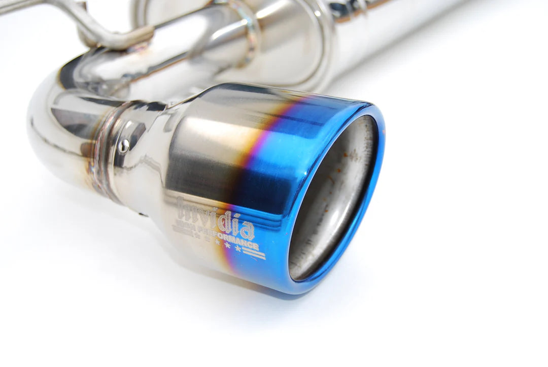 Invidia - Q300 Series Cat-Back Exhaust System - Rolled Titanium Tips