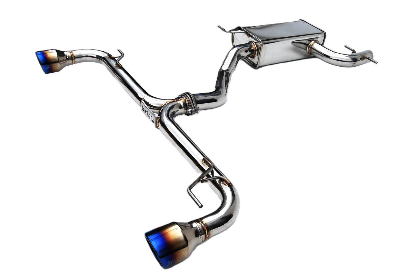 Invidia - Q300 Series Cat-Back Exhaust System - Rolled Titanium Tips