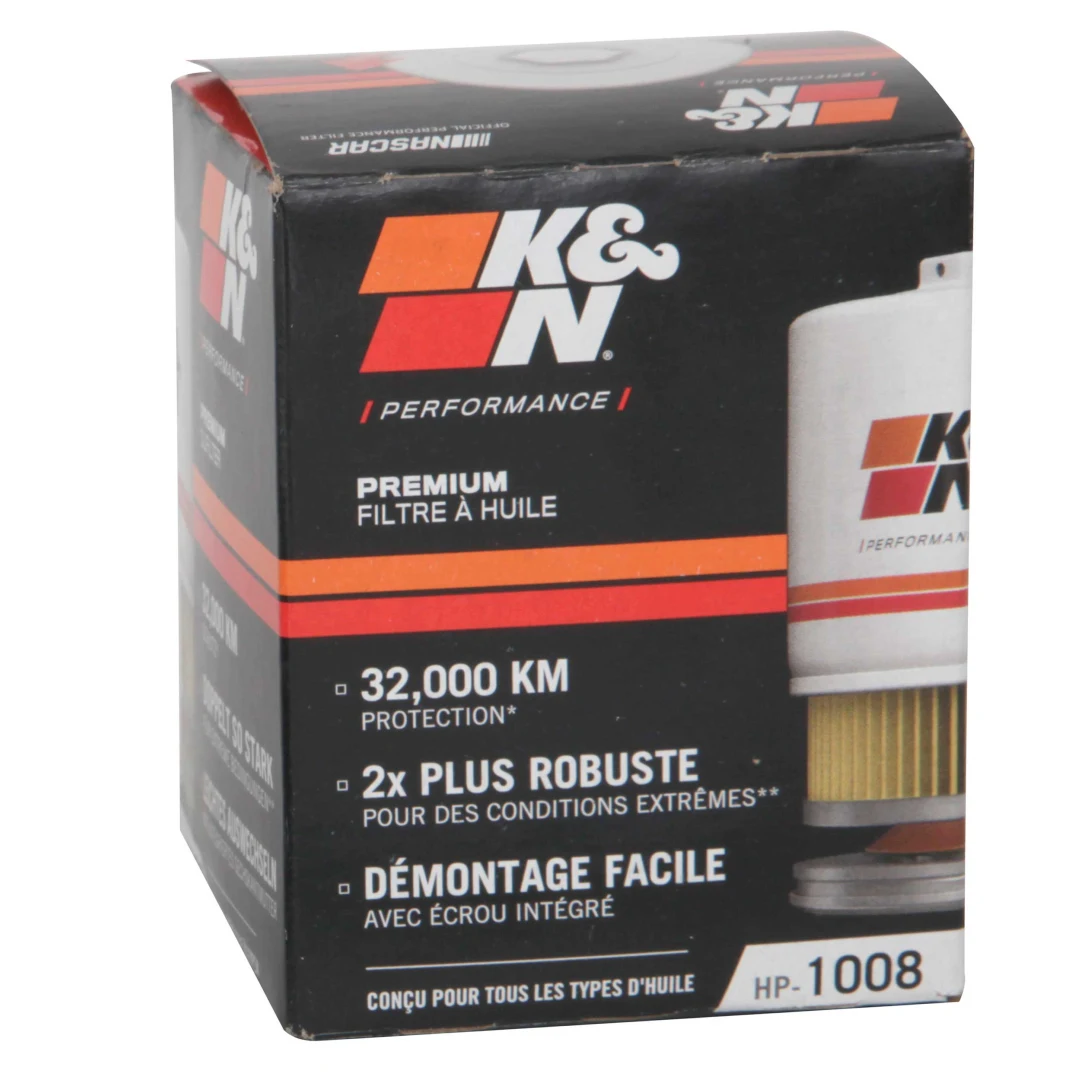 K&N HP-1008 - Premium Wrench-Off Oil Filter (2.688" OD x 2.875" H)