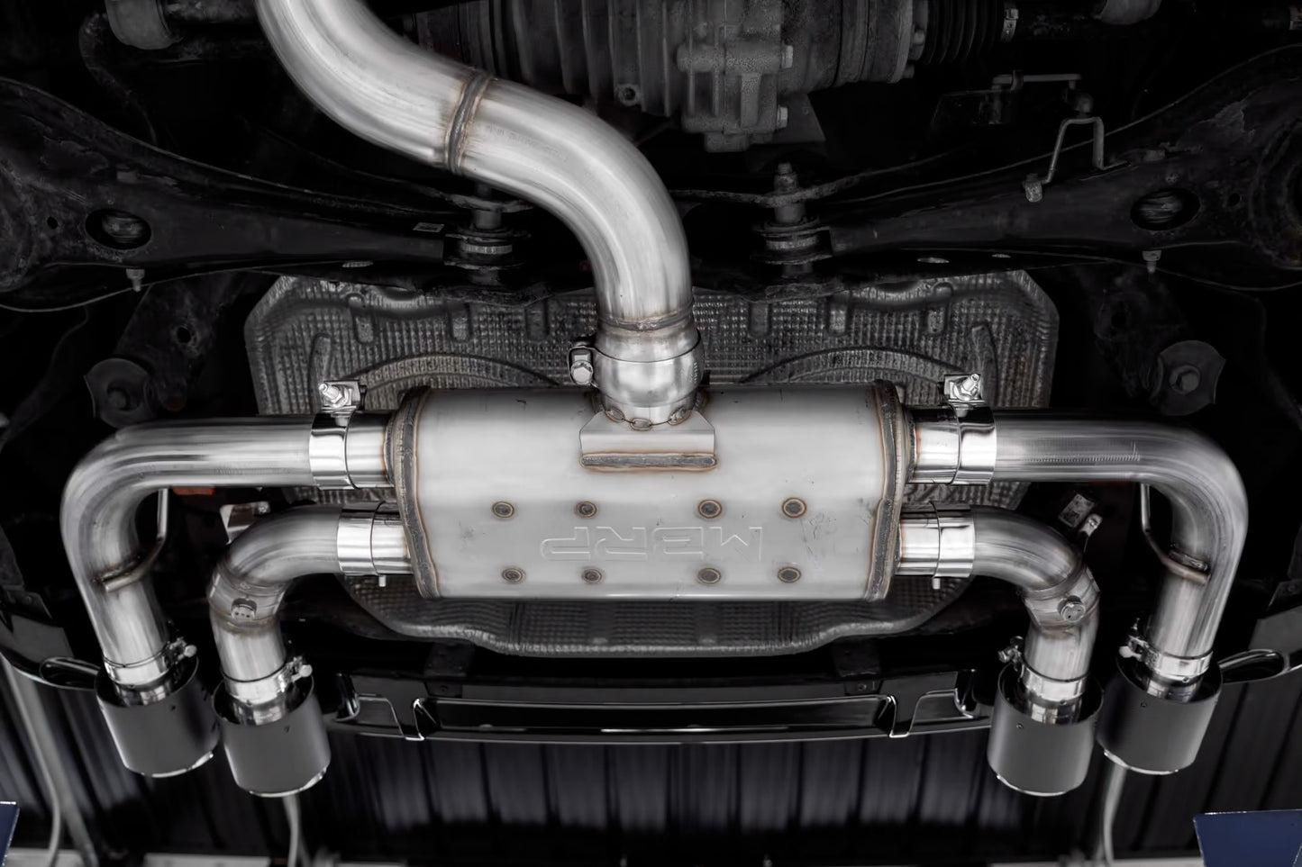 MBRP - ARMOR PRO Cat-Back Stainless Exhaust System - Carbon Fiber Tips