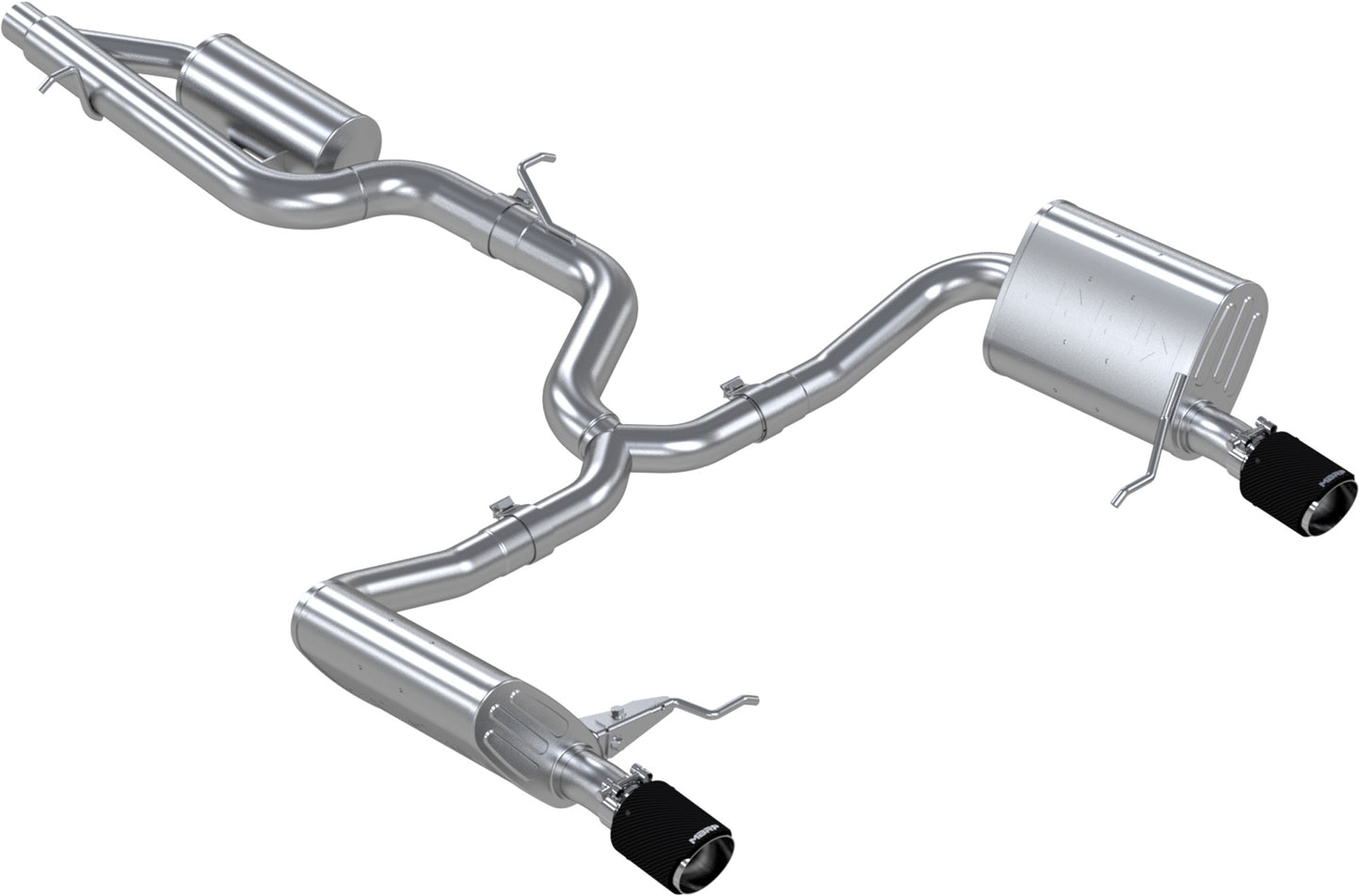 MBRP - ARMOR PRO Cat-Back Stainless Exhaust System - Carbon Fiber Tips