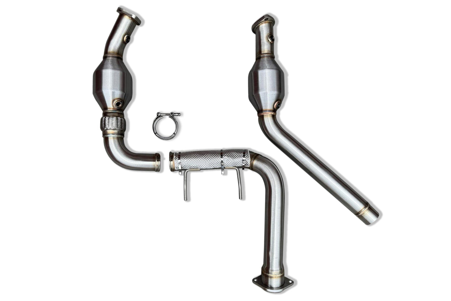 CVF Stainless Steel Downpipes - 2021+ F150 Raptor 3.5 Ecoboost