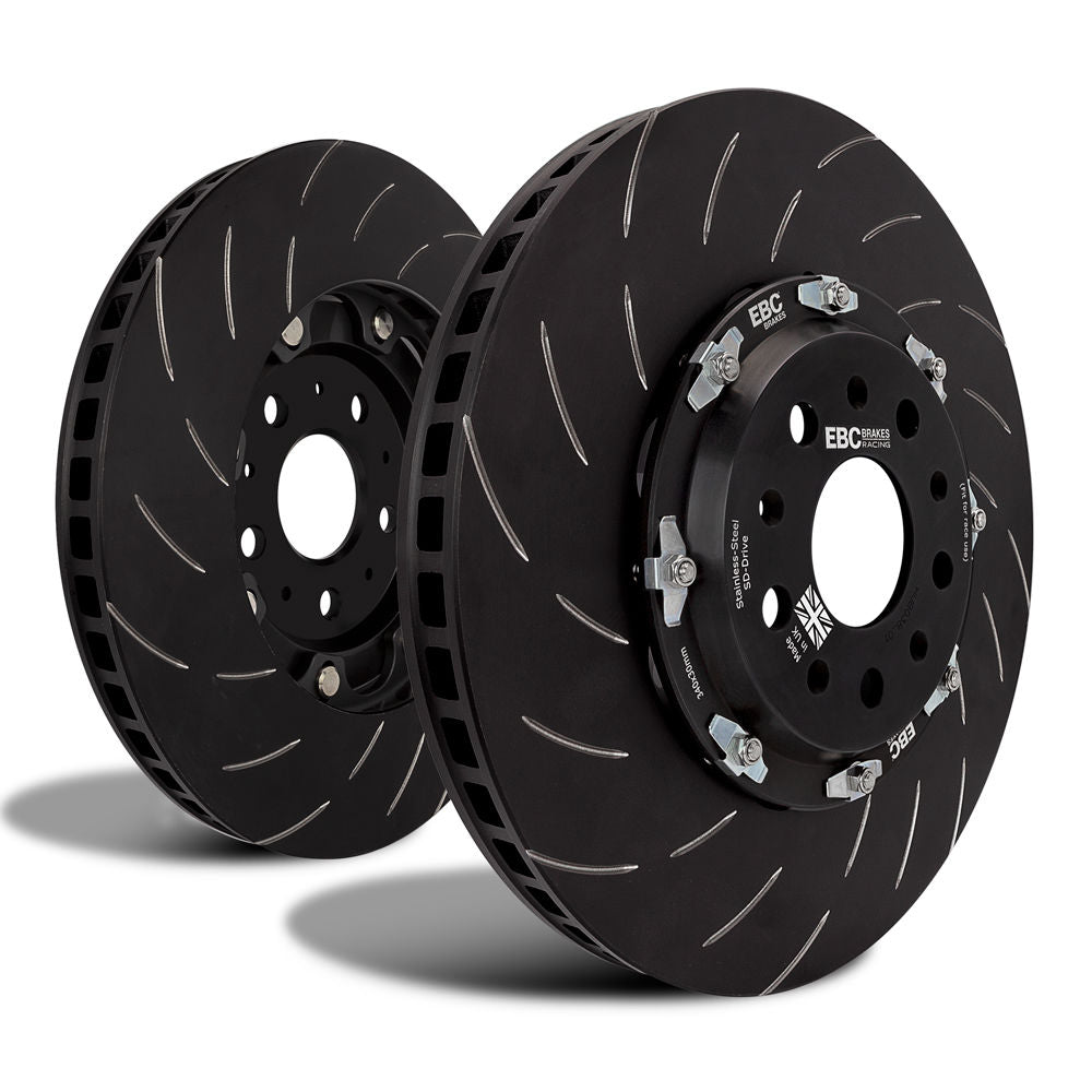 EBC - SG Series Vented 2-Piece Slotted Front Brake Rotors (Pair) - 2017-2025 Audi RS3; 2020-2022 Audi TT RS