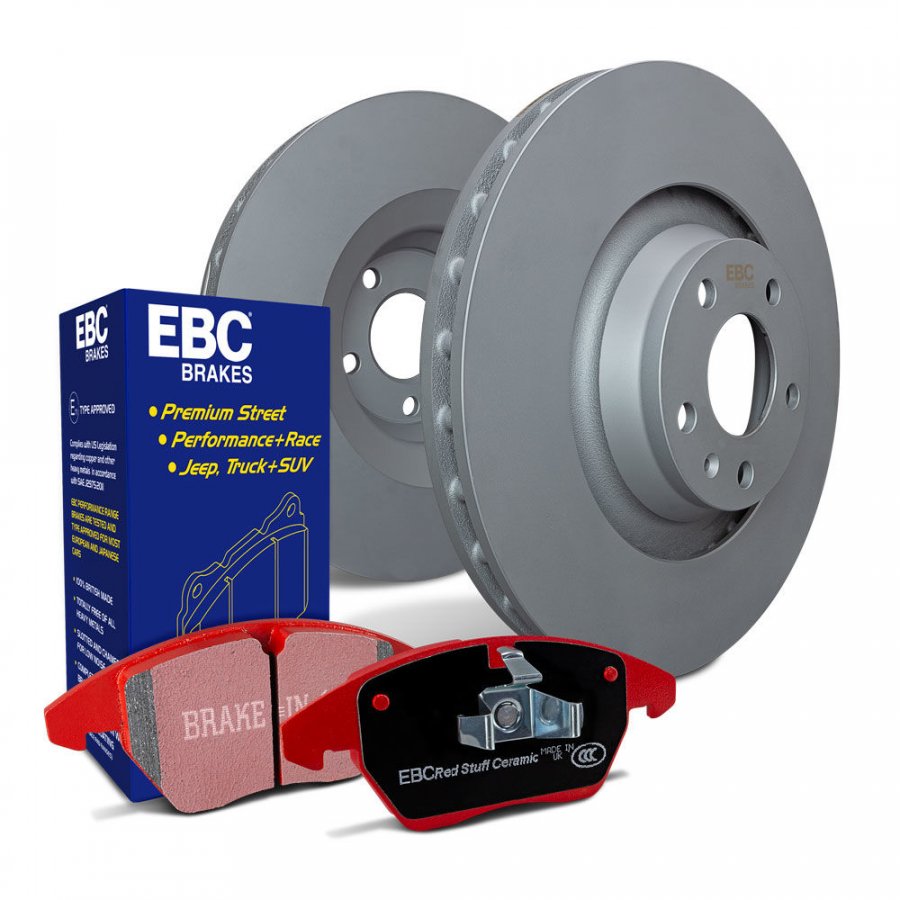 EBC - Rear Stage 12 Redstuff Pad And RK Series Rotor Kits - 2017-2025 Audi RS3; 2020-2022 Audi TT RS
