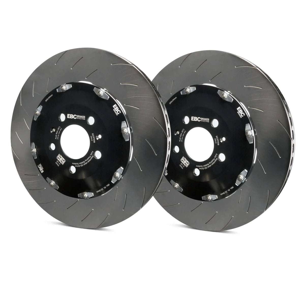 EBC - Front Stage 25 Redstuff Pads And SG2F Rotor Brake Kit - 2017-2025 Audi RS3; 2020-2022 Audi TT RS