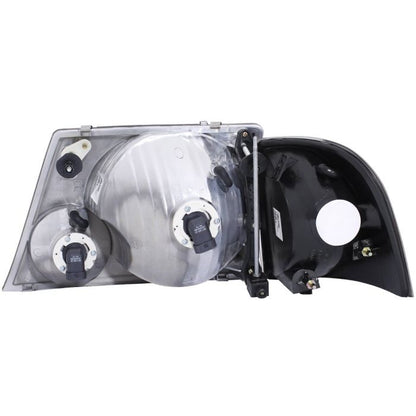 Anzo - Crystal Headlights Black w/ Corner Lights 2pc - 2002-2005 Explorer