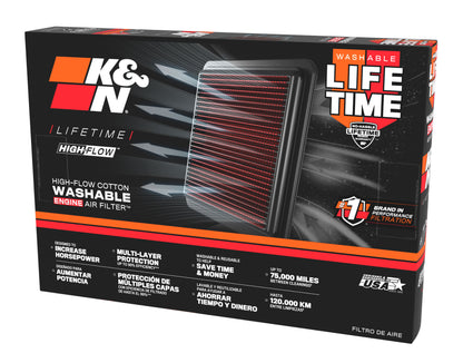 K&N 33-5122 - 33 Series Panel Replacement Air Filter