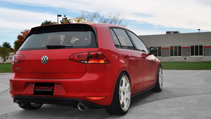 Corsa 14834 - Sport 3" Cat-Back with 4" Single Tips - 2014-2018 VW Golf GTI Mk7 2.0T