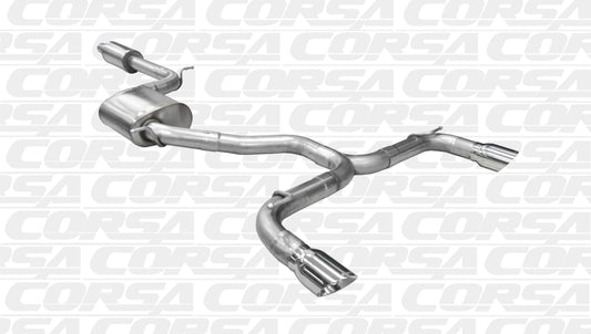 Corsa 14834 - Sport 3" Cat-Back with 4" Single Tips - 2014-2018 VW Golf GTI Mk7 2.0T