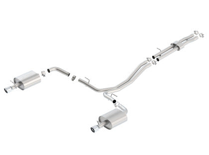 Borla - Dual Split Rear Exit SS S-Type CB Exhaust - 2012-2015 Explorer 3.5L EcoBoost