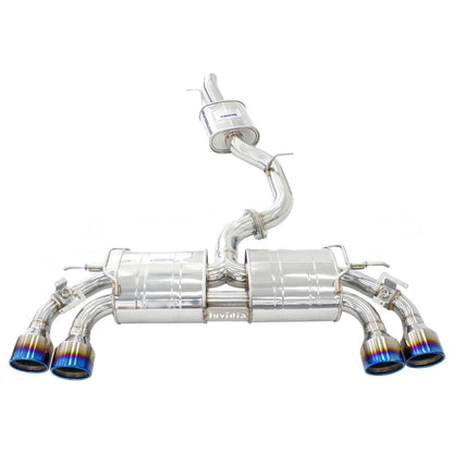 Invidia - R400 Series Cat-Back Stainless Exhaust System - Rolled Titanium Tips