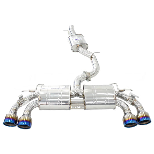 Invidia - R400 Series Cat-Back Stainless Exhaust System - Rolled Titanium Tips