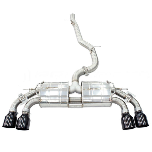 Invidia - R400 Series Cat-Back Stainless Exhaust System - Single Layer Black Tips