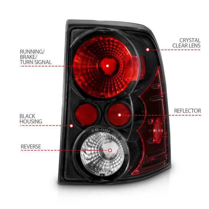 Anzo - Taillights Black - 2002-2005 Explorer