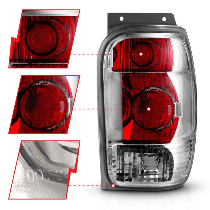 Anzo - Taillights Chrome - 1998-2001 Explorer
