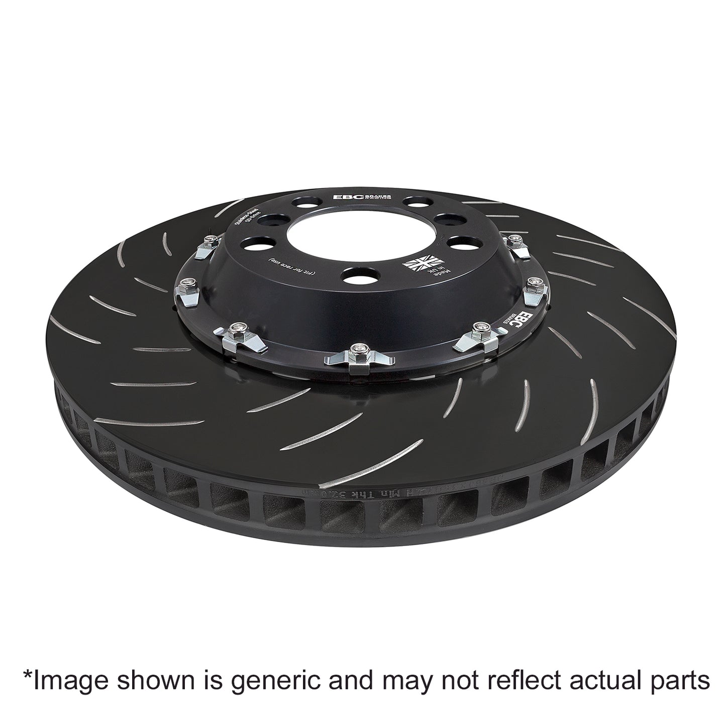 EBC - SG Series Vented 2-Piece Slotted Front Brake Rotors (Pair) - 2017-2025 Audi RS3; 2020-2022 Audi TT RS