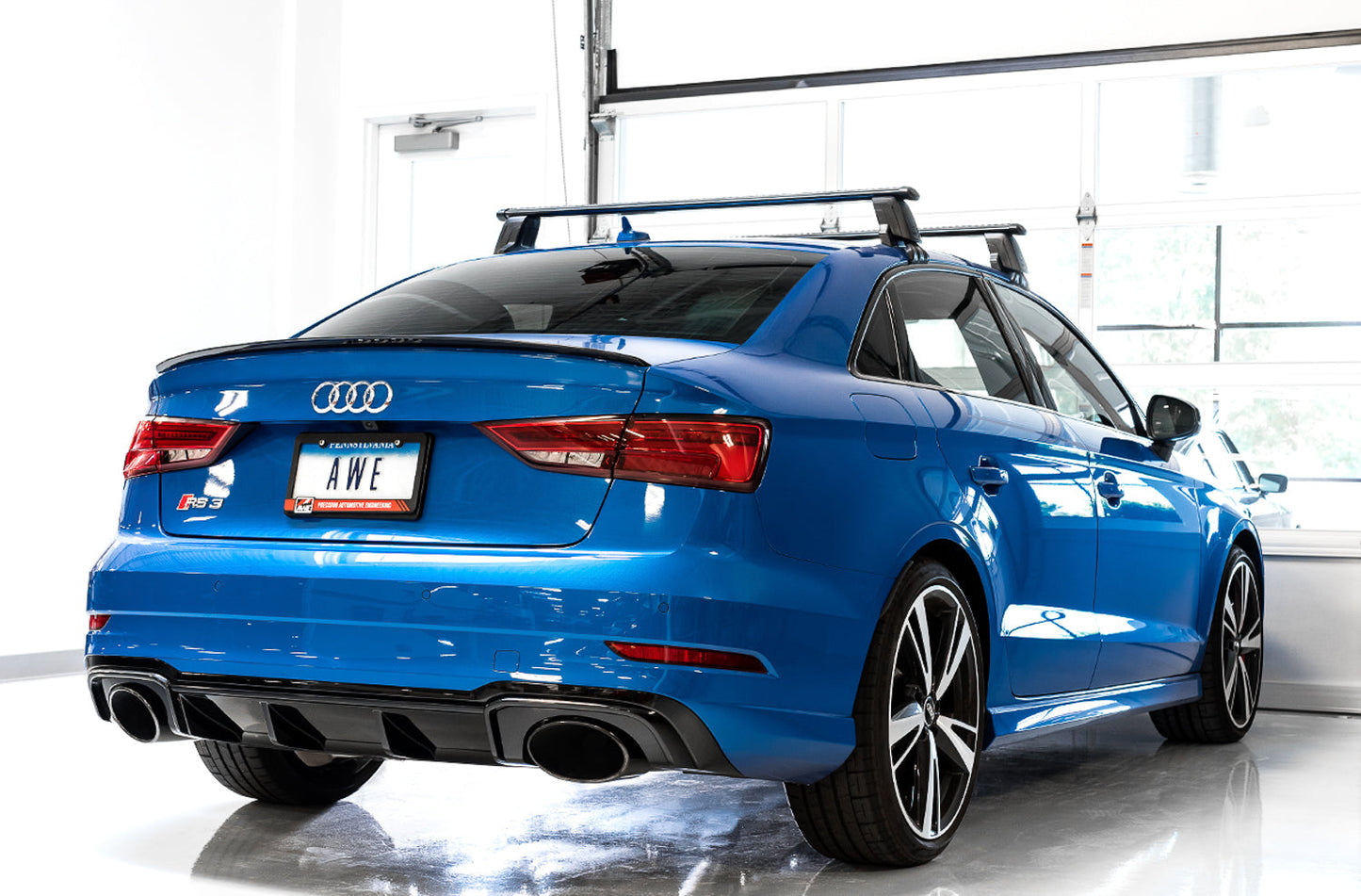 AWE - SwitchPath Exhaust Diamond Black RS-style Tips - 2017-2020 Audi 8V RS3