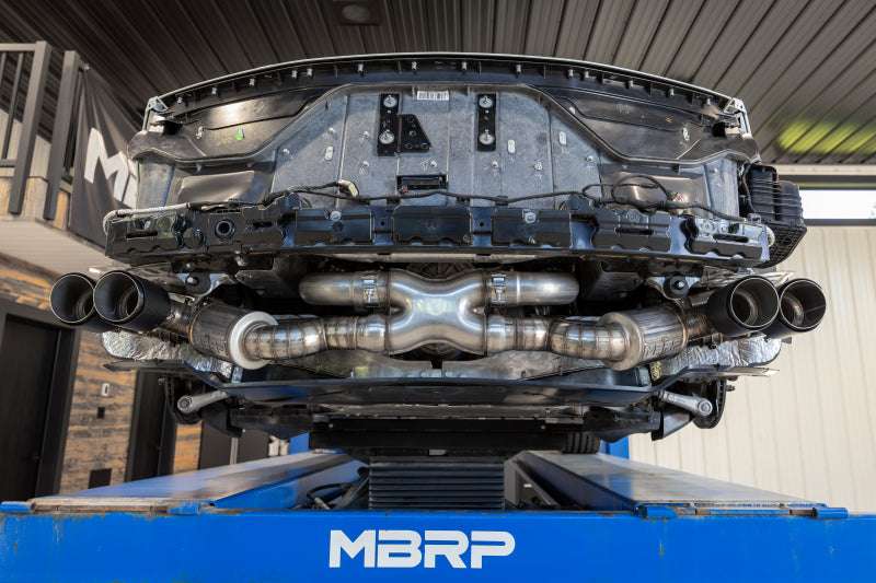 MBRP - T304 STAINLESS STEEL 3" CAT-BACK QUAD CF TIPS - 2020-2024 CHEVROLET CORVETTE C8 6.2L
