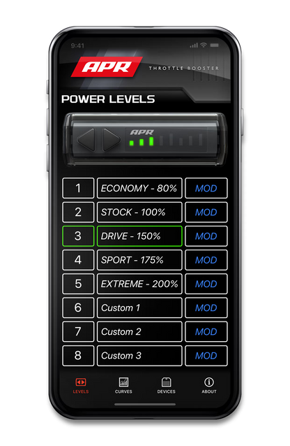 APR - Throttle Booster with Wireless Controller and Bluetooth Mobile App