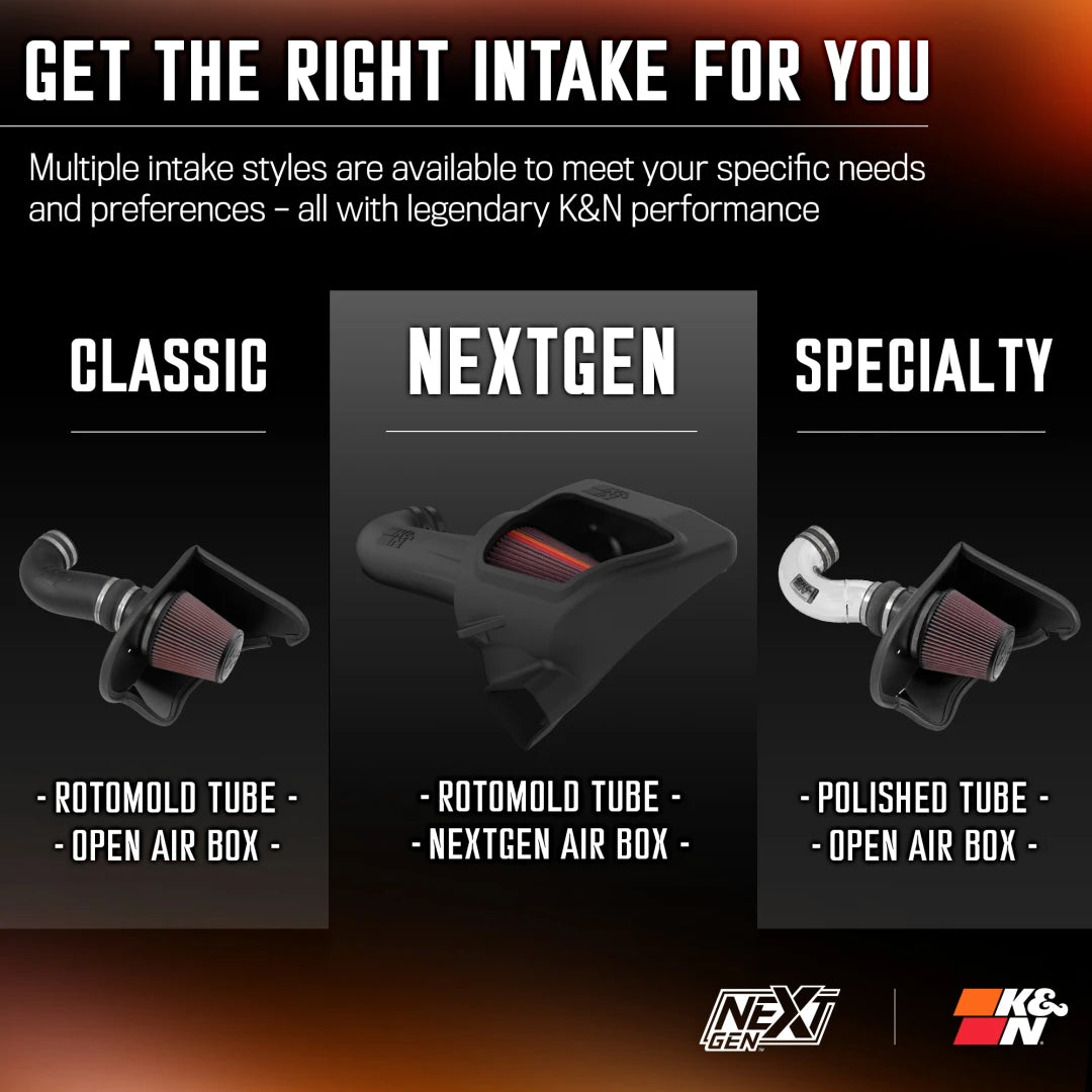 K&N 50-3092 - NextGen Performance Air Intakes - 2016-2024 Chevrolet Camaro SS V8 6.2L