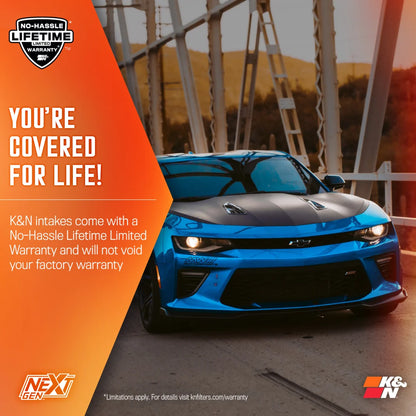 K&N 50-3092 - NextGen Performance Air Intakes - 2016-2024 Chevrolet Camaro SS V8 6.2L