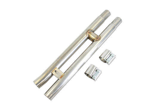 Steeda - 304 Stainless Resonator Delete H-Pipe - 2015-2026 Mustang 5.0L Coyote