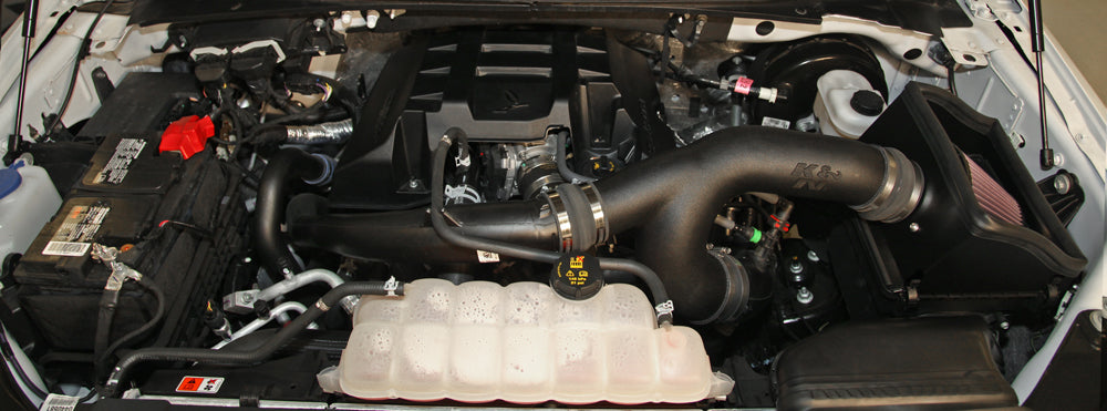 K&N 63-2593 - 63 Series Aircharger Performance Air Intake System - 2015-2025 Ford F-150 2.7L EcoBoost