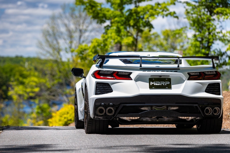 MBRP - T304 STAINLESS STEEL 3" CAT-BACK QUAD CF TIPS - 2020-2024 CHEVROLET CORVETTE C8 6.2L