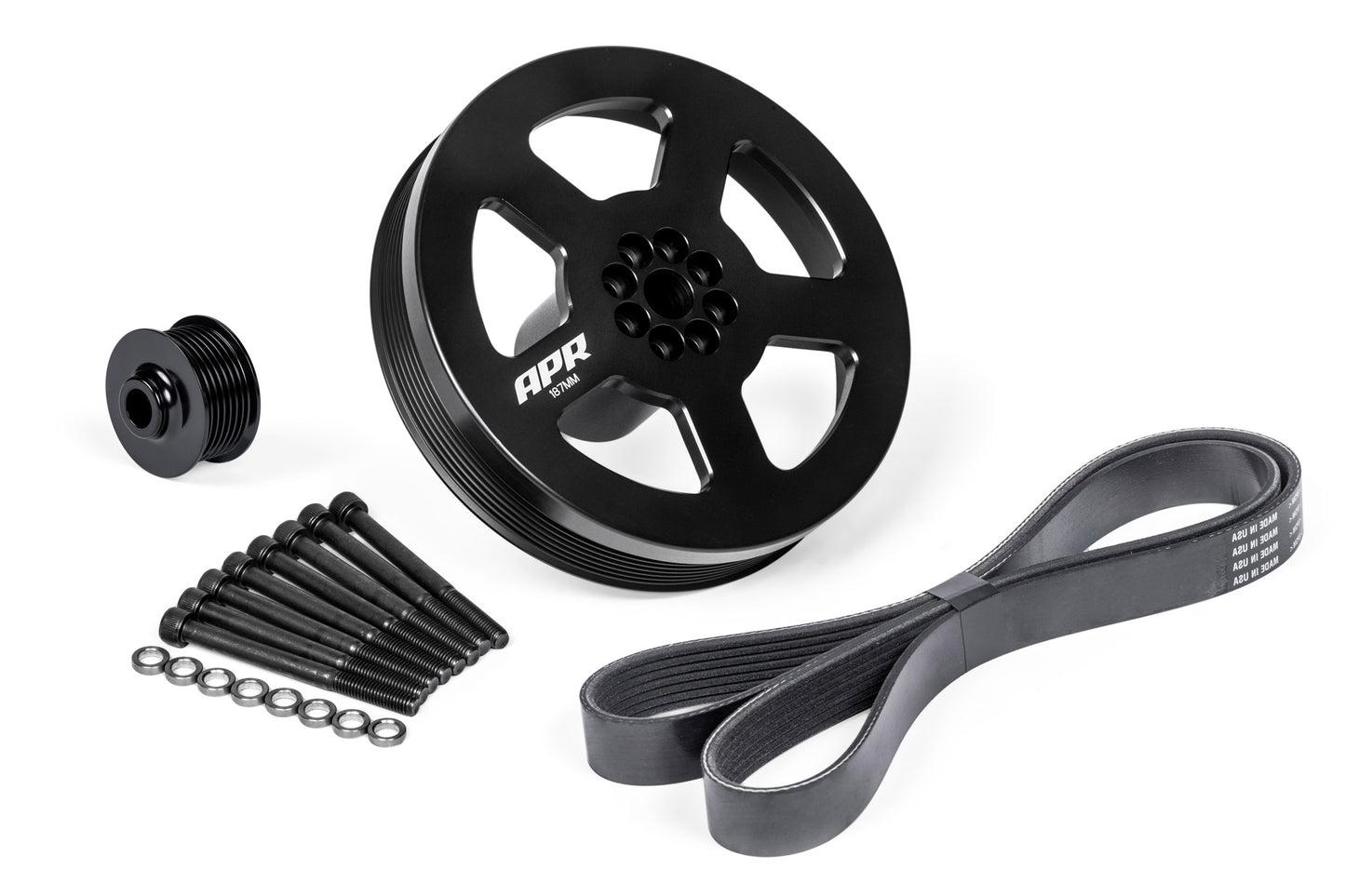 APR MS100184 - 3.0 TFSI Supercharger Drive and Crank Pulley with Belt (Press on)
