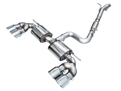 AWE - Touring Edition Cat-Back Exhaust System - Chrome Silver Tips