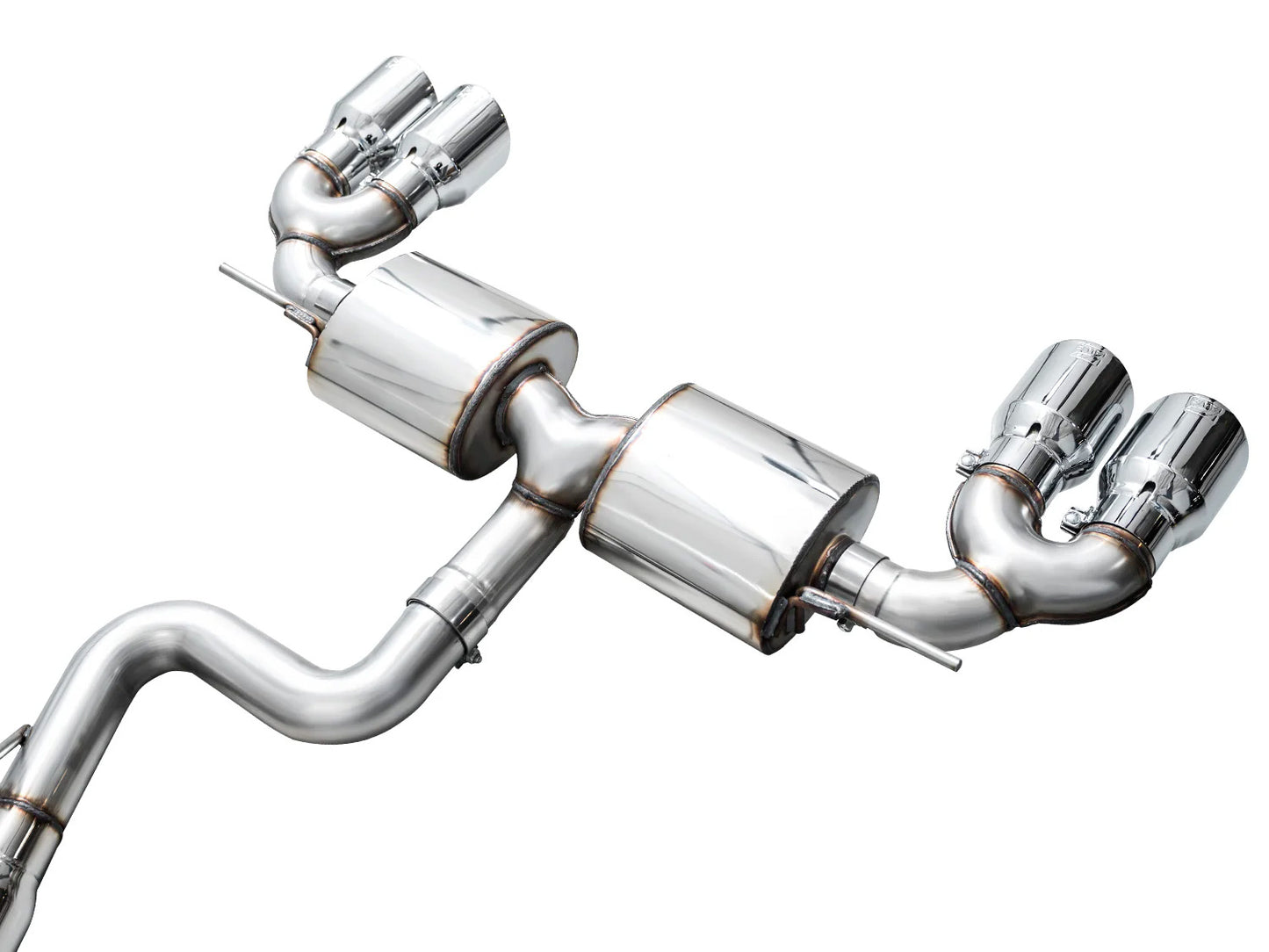 AWE - Touring Edition Cat-Back Exhaust System - Chrome Silver Tips