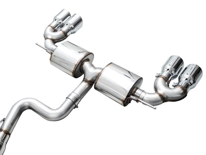 AWE - Touring Edition Cat-Back Exhaust System - Chrome Silver Tips