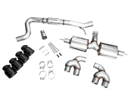 AWE - Touring Edition Cat-Back Exhaust System - Diamond Black Tips