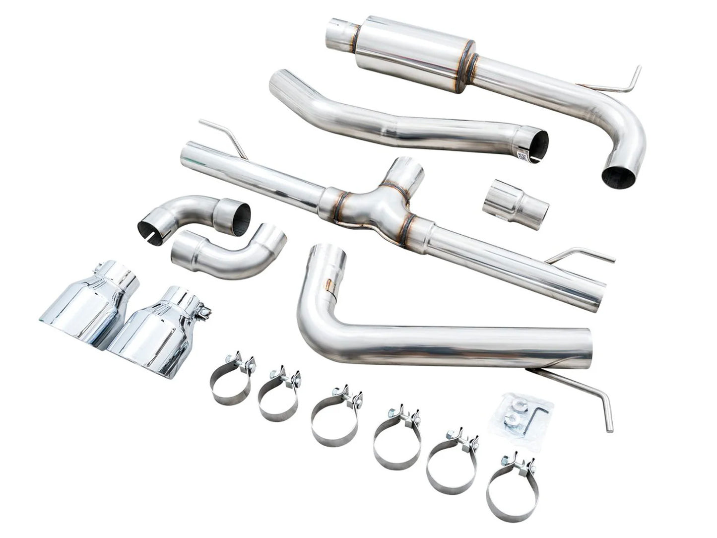 AWE - Track Edition Cat-Back Exhaust System - Chrome Silver Tips