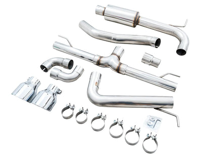 AWE - Track Edition Cat-Back Exhaust System - Chrome Silver Tips