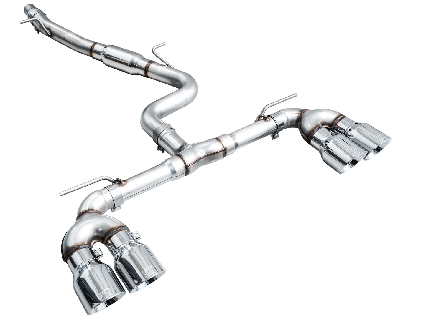 AWE - Track Edition Cat-Back Exhaust System - Chrome Silver Tips